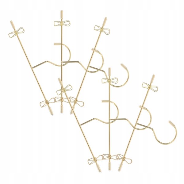 Set mit 6 goldenen Mini-Kleiderbügeln für 12-cm-Puppenkleidung aus Eisen