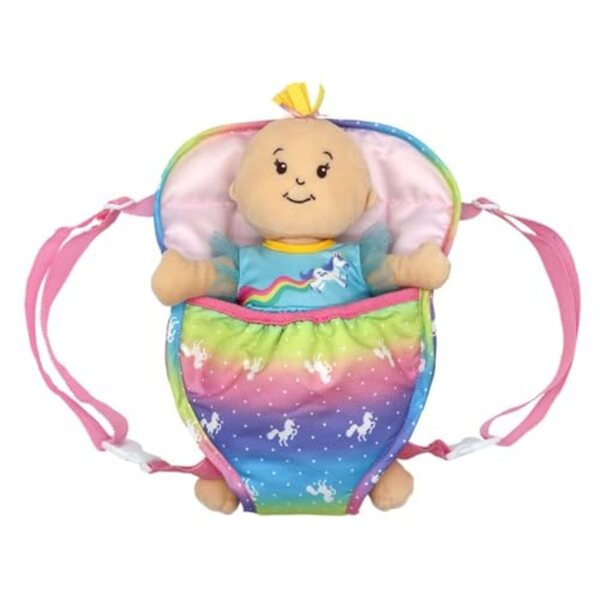 Babytragerucksack für 14-18-Zoll-Puppen, rosa, verstellbare Träger, widerstandsfähiges Material