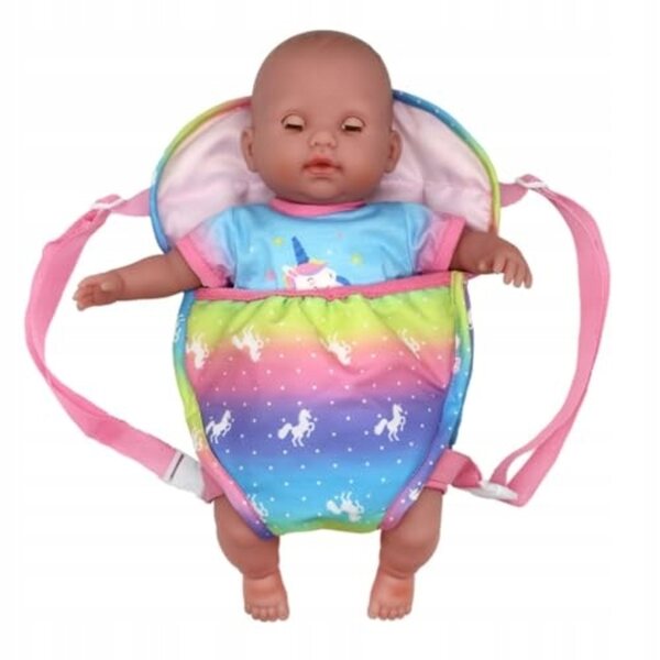 Babytragerucksack für 14-18-Zoll-Puppen, rosa, verstellbare Träger, widerstandsfähiges Material