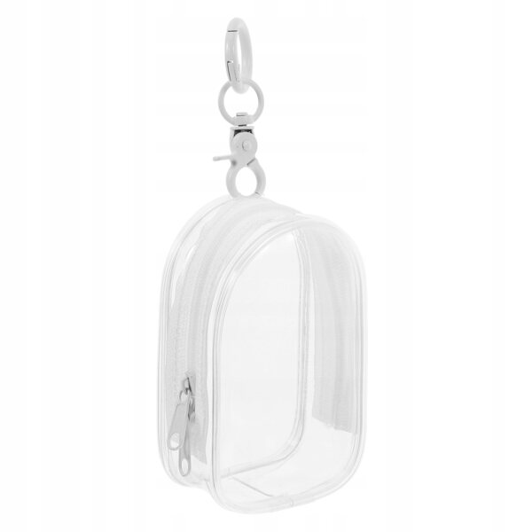 Leichte transparente PVC-Tasche für Puppen mit Schlüsselring und schützendem Reißverschluss