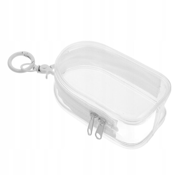 Leichte transparente PVC-Tasche für Puppen mit Schlüsselring und schützendem Reißverschluss