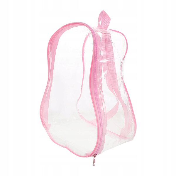 Organizer trasparente rosa a forma di zucca per bambole e mini giocattoli