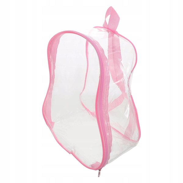 Organizer trasparente rosa a forma di zucca per bambole e mini giocattoli