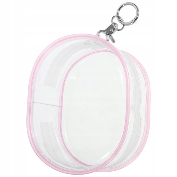Transparente rosa PVC-Tasche zum Transport von Puppen mit Stilhaken