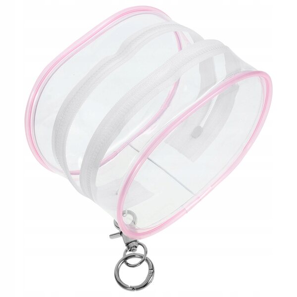 Transparente rosa PVC-Tasche zum Transport von Puppen mit Stilhaken