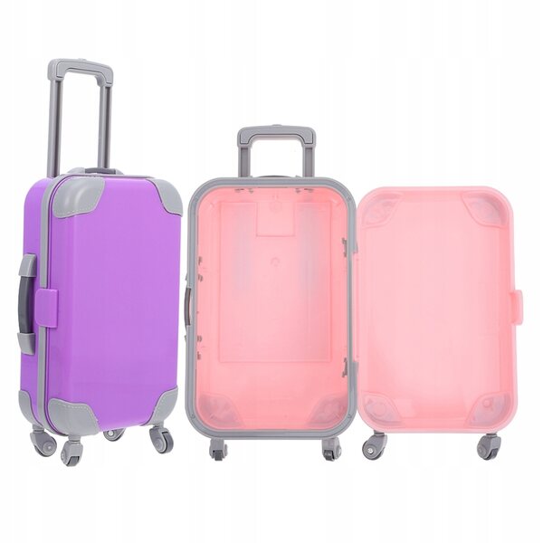 Set mit 2 widerstandsfähigen Mini-Koffer für 18-Zoll-Puppen, realistisches Zubehör