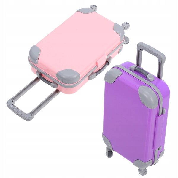 Set mit 2 widerstandsfähigen Mini-Koffer für 18-Zoll-Puppen, realistisches Zubehör
