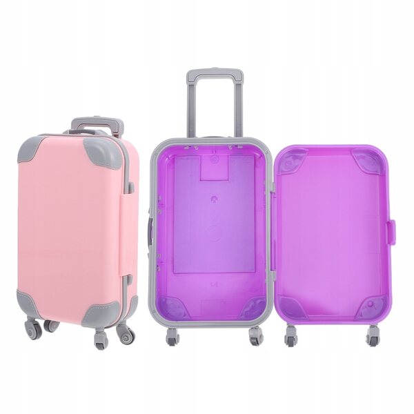 Set mit 2 widerstandsfähigen Mini-Koffer für 18-Zoll-Puppen, realistisches Zubehör