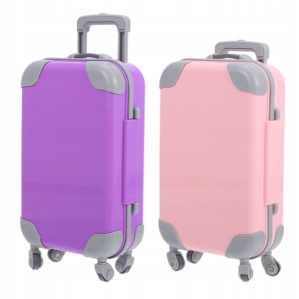 Set mit 2 widerstandsfähigen Mini-Koffer für 18-Zoll-Puppen, realistisches Zubehör