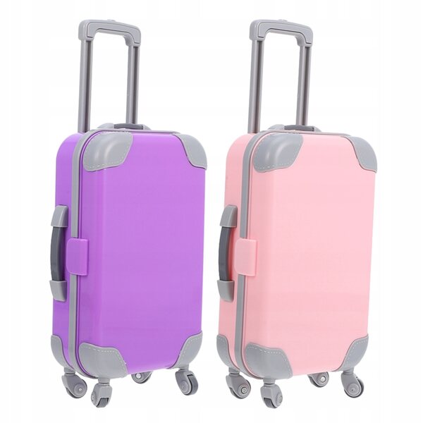 Set mit 2 widerstandsfähigen Mini-Koffer für 18-Zoll-Puppen, realistisches Zubehör