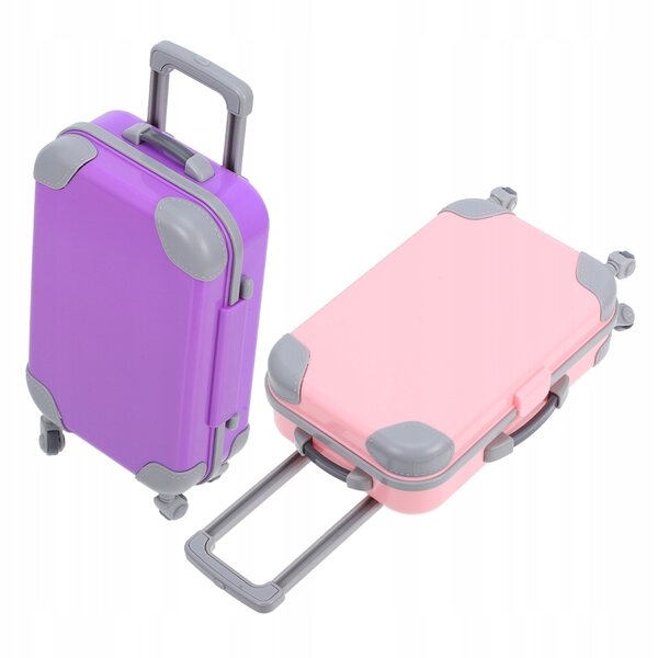 Set mit 2 widerstandsfähigen Mini-Koffer für 18-Zoll-Puppen, realistisches Zubehör