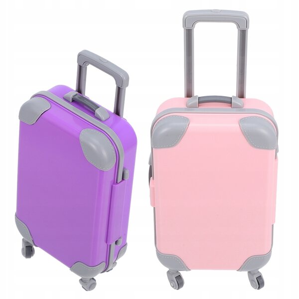 Set mit 2 widerstandsfähigen Mini-Koffer für 18-Zoll-Puppen, realistisches Zubehör