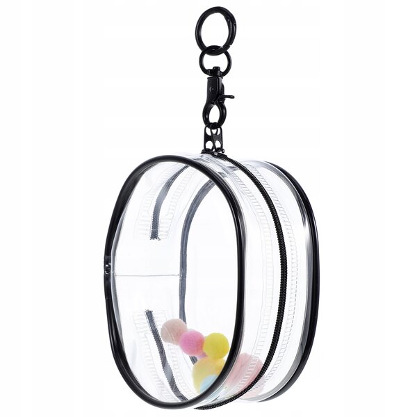 Kleine transparente PVC-Tasche zum Organisieren von Puppen und Miniaturen mit Clip