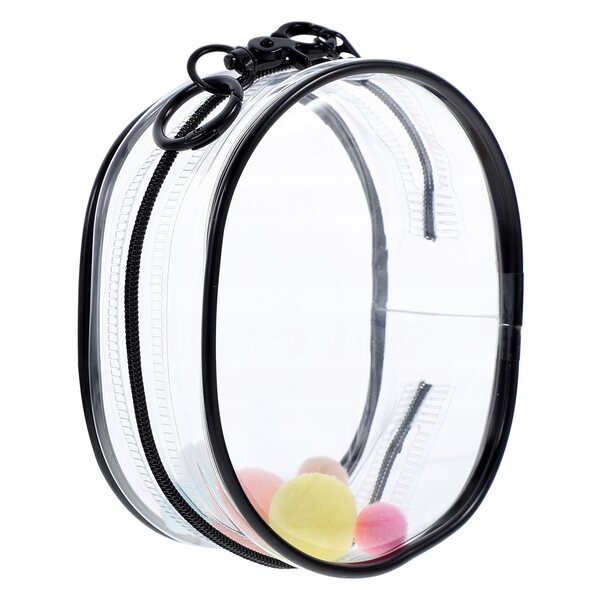 Kleine transparente PVC-Tasche zum Organisieren von Puppen und Miniaturen mit Clip