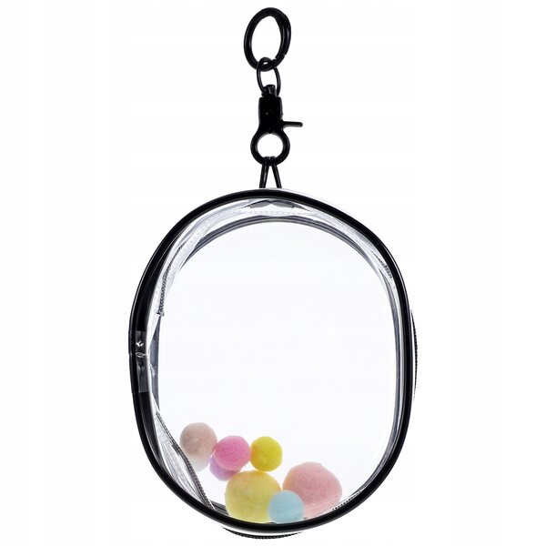 Kleine transparente PVC-Tasche zum Organisieren von Puppen und Miniaturen mit Clip