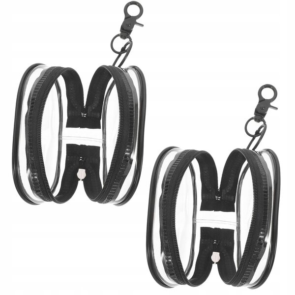 Set mit 2 transparenten PVC-Taschen für den Transport und die Lagerung von Puppen, 10,5 x 7 x 4,5 cm