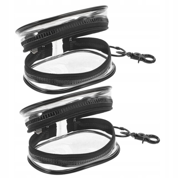 Set 2 Borse Trasparenti in PVC per Trasporto e Conservazione Bambole 10,5x7x4,5 cm