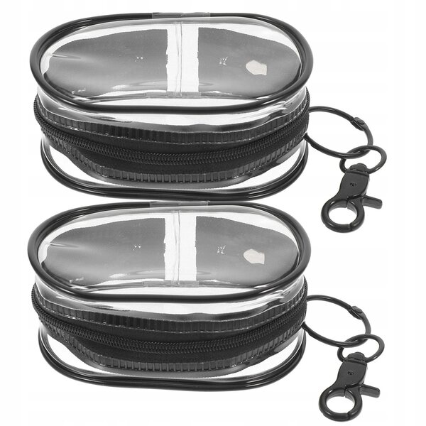 Set 2 Borse Trasparenti in PVC per Trasporto e Conservazione Bambole 10,5x7x4,5 cm