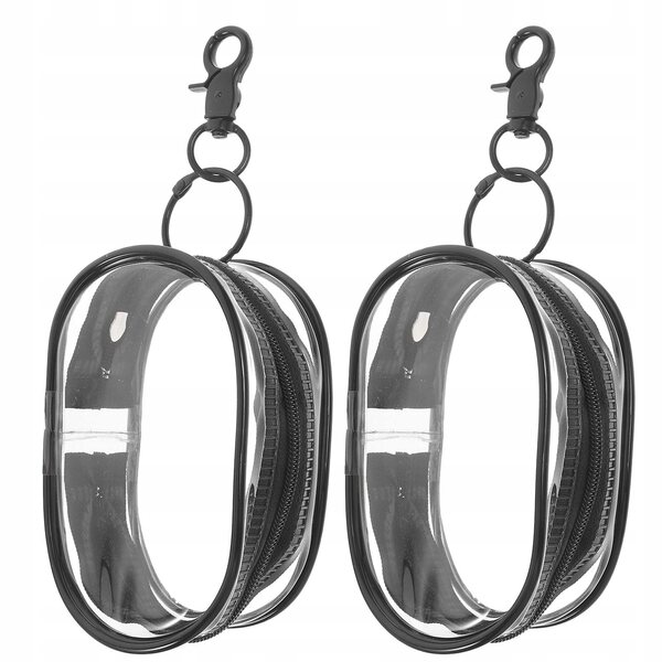 Set 2 Borse Trasparenti in PVC per Trasporto e Conservazione Bambole 10,5x7x4,5 cm