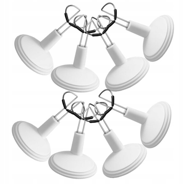 Set mit 8 eleganten weißen Ständern für Sammelpuppen und Miniaturen
