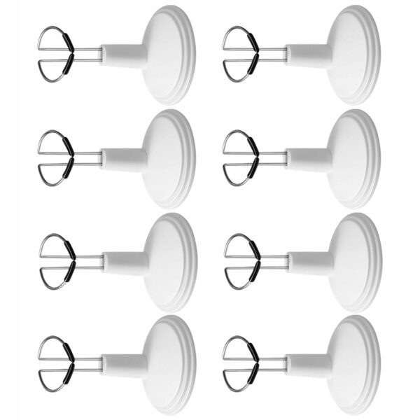 Set mit 8 eleganten weißen Ständern für Sammelpuppen und Miniaturen