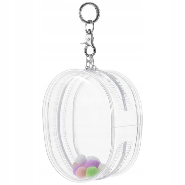 Mini transparenter PVC-Torf für Puppen, Spielzeug und Zubehörhalter, kompakt und leicht