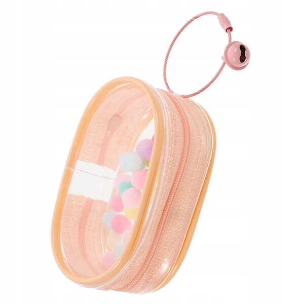 Transparente rosa PVC-Tasche für Puppen mit UV-Schutz und Schlüsselring