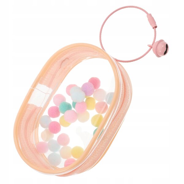 Transparente rosa PVC-Tasche für Puppen mit UV-Schutz und Schlüsselring