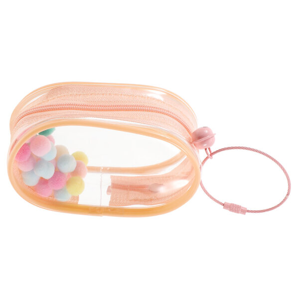 Transparente rosa PVC-Tasche für Puppen mit UV-Schutz und Schlüsselring