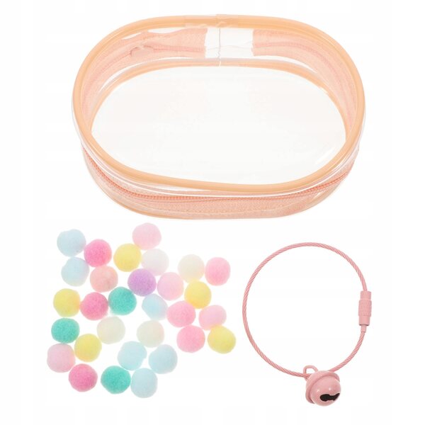 Transparente rosa PVC-Tasche für Puppen mit UV-Schutz und Schlüsselring