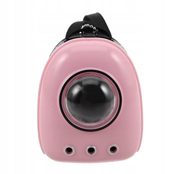 Miniaturischer Rucksackträger für Katzen 1:12 aus rosa Kunststoff für Puppenhäuser