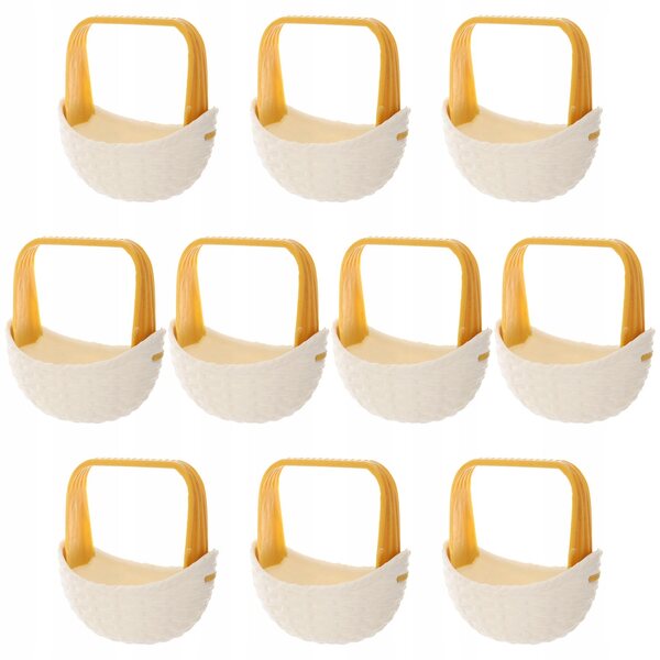 Set mit 10 Mini-Farbkörben für Puppenhäuser, kreatives Zubehör aus Kunststoff