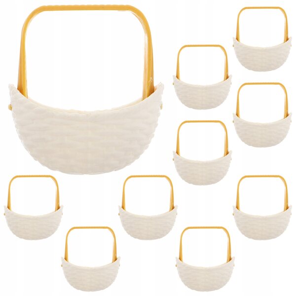 Set mit 10 Mini-Farbkörben für Puppenhäuser, kreatives Zubehör aus Kunststoff