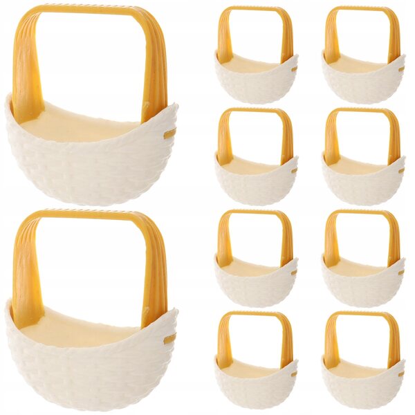 Set mit 10 Mini-Farbkörben für Puppenhäuser, kreatives Zubehör aus Kunststoff