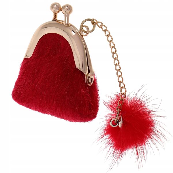 Elegante rote Plüschtasche für Puppen, praktisches und modisches Accessoire