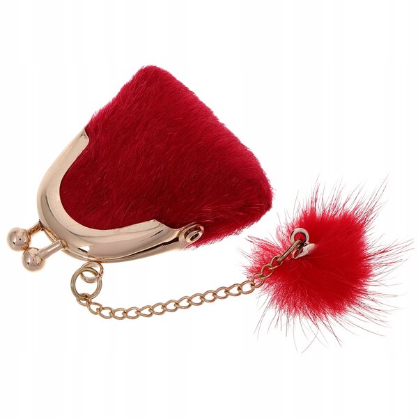 Elegante rote Plüschtasche für Puppen, praktisches und modisches Accessoire