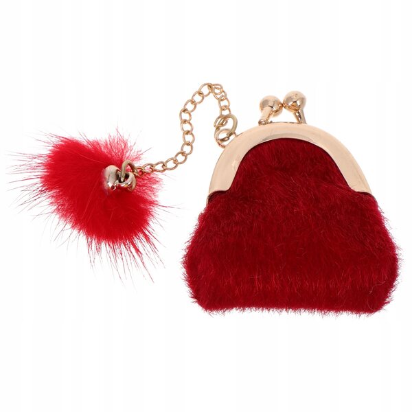 Elegante rote Plüschtasche für Puppen, praktisches und modisches Accessoire