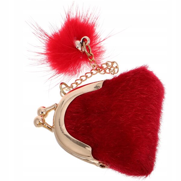 Elegante rote Plüschtasche für Puppen, praktisches und modisches Accessoire