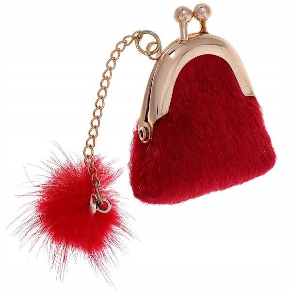 Elegante rote Plüschtasche für Puppen, praktisches und modisches Accessoire