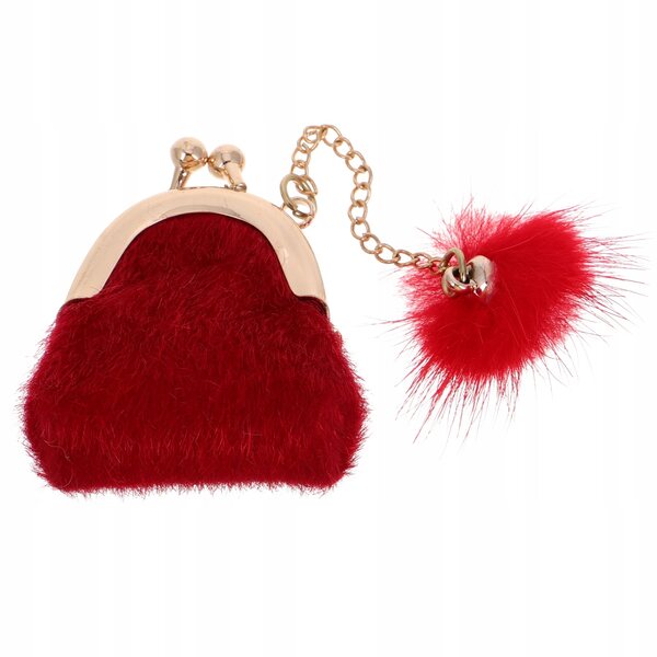 Elegante rote Plüschtasche für Puppen, praktisches und modisches Accessoire