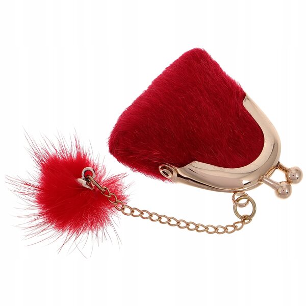 Elegante rote Plüschtasche für Puppen, praktisches und modisches Accessoire
