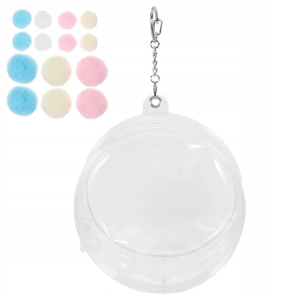 Mini sacchetto trasparente in PVC con gancio per bambola – leggero e pratico