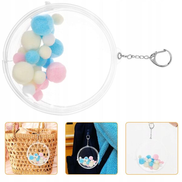 Mini-Tasche aus transparentem PVC mit Puppenhaken – leicht und praktisch