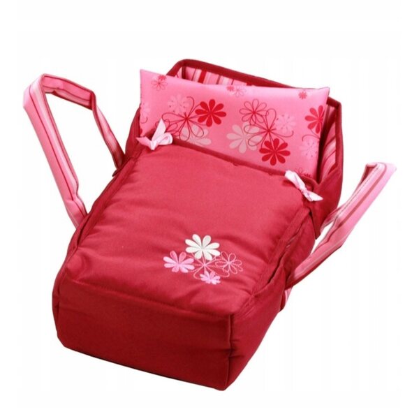 Babytragetasche für Puppen bis 36 cm mit bordeauxrotem Götz-Kissen