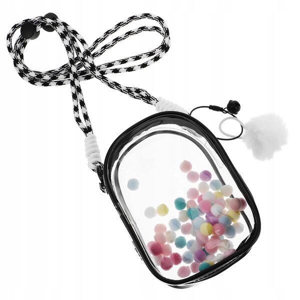 Organizer trasparente in PVC per bambole e figurine con tracolla facile da trasportare
