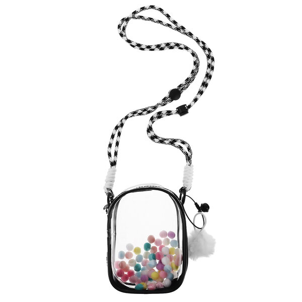 Organizer trasparente in PVC per bambole e figurine con tracolla facile da trasportare