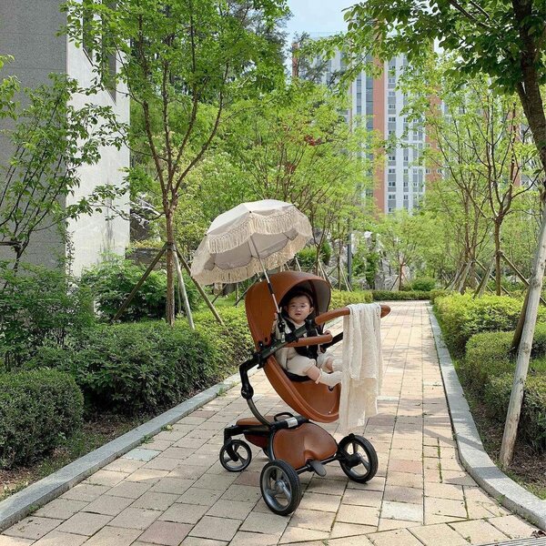 Parasol da Spiaggia per Bambini Fringe con Protezione UV, Portatile e Resistente
