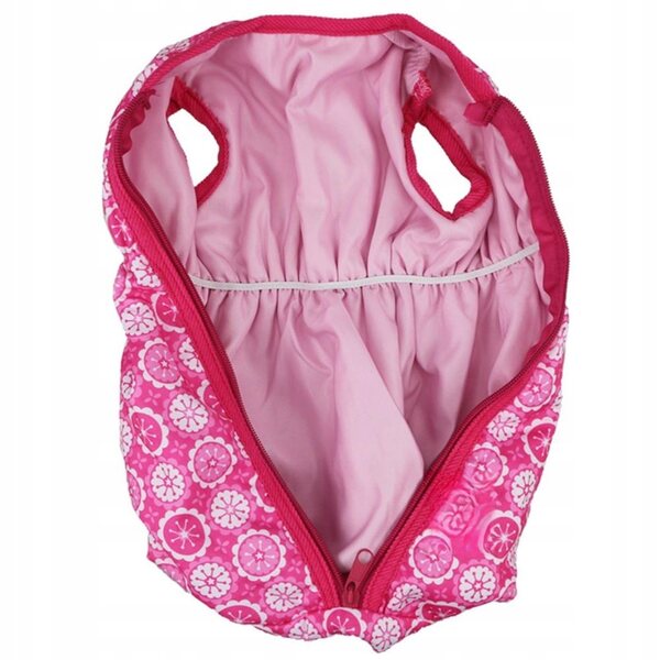 Sacchi a pelo per bambole 39x18 cm in tessuto premium rosa con chiusura lampo