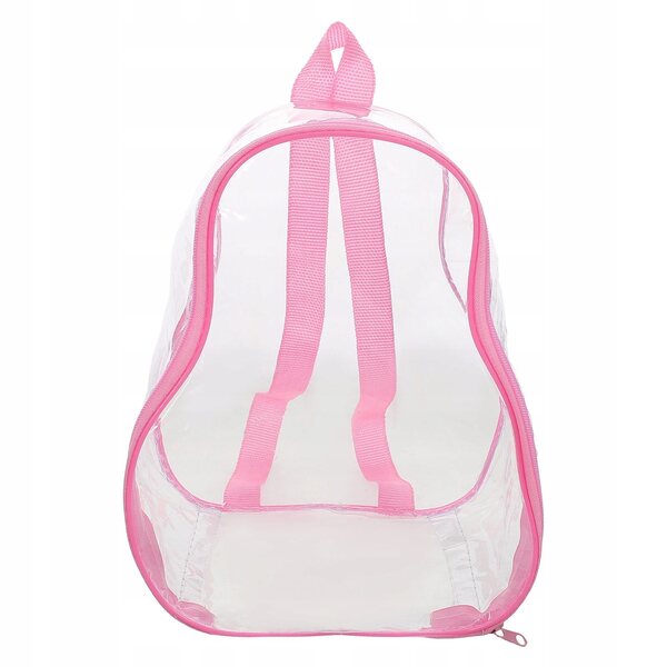 Transparenter rosa Organizer für kürbisförmige Minipuppen 22x16x11 cm