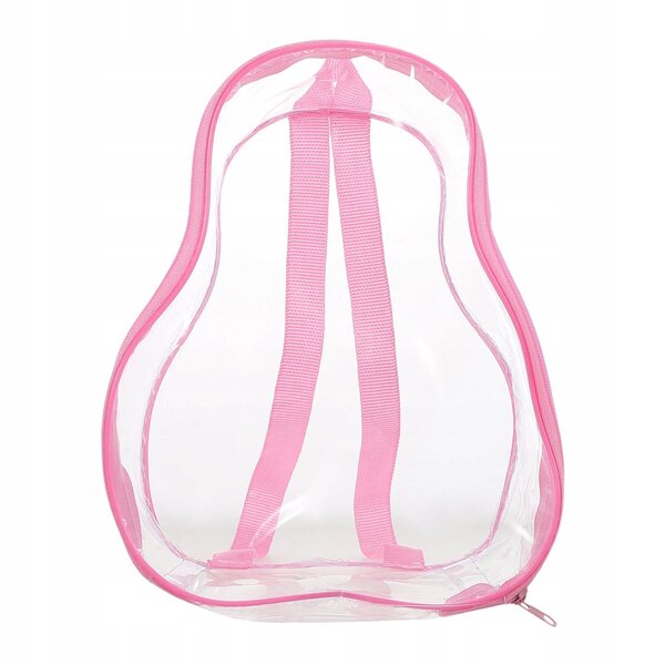 Transparenter rosa Organizer für kürbisförmige Minipuppen 22x16x11 cm